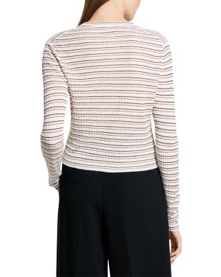 Cropped Striped Cardigan