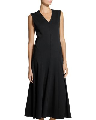 V Neck Midi Dress