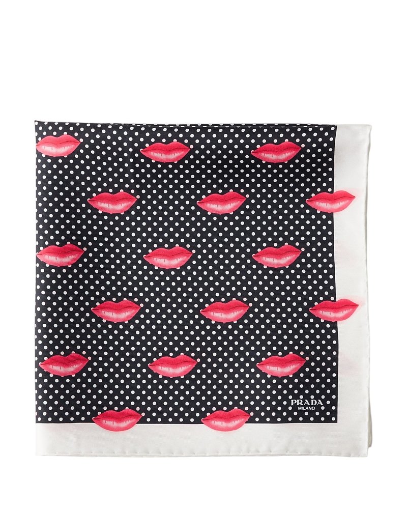 Prada Printed Silk Twill Scarf, 55 X 55 Cm
