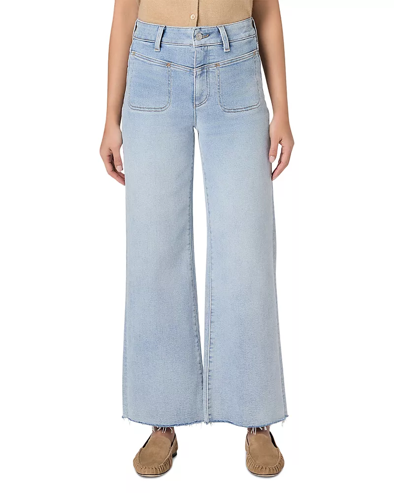 Paige Petite Anessa High Rise Wide Jeans in La Belle