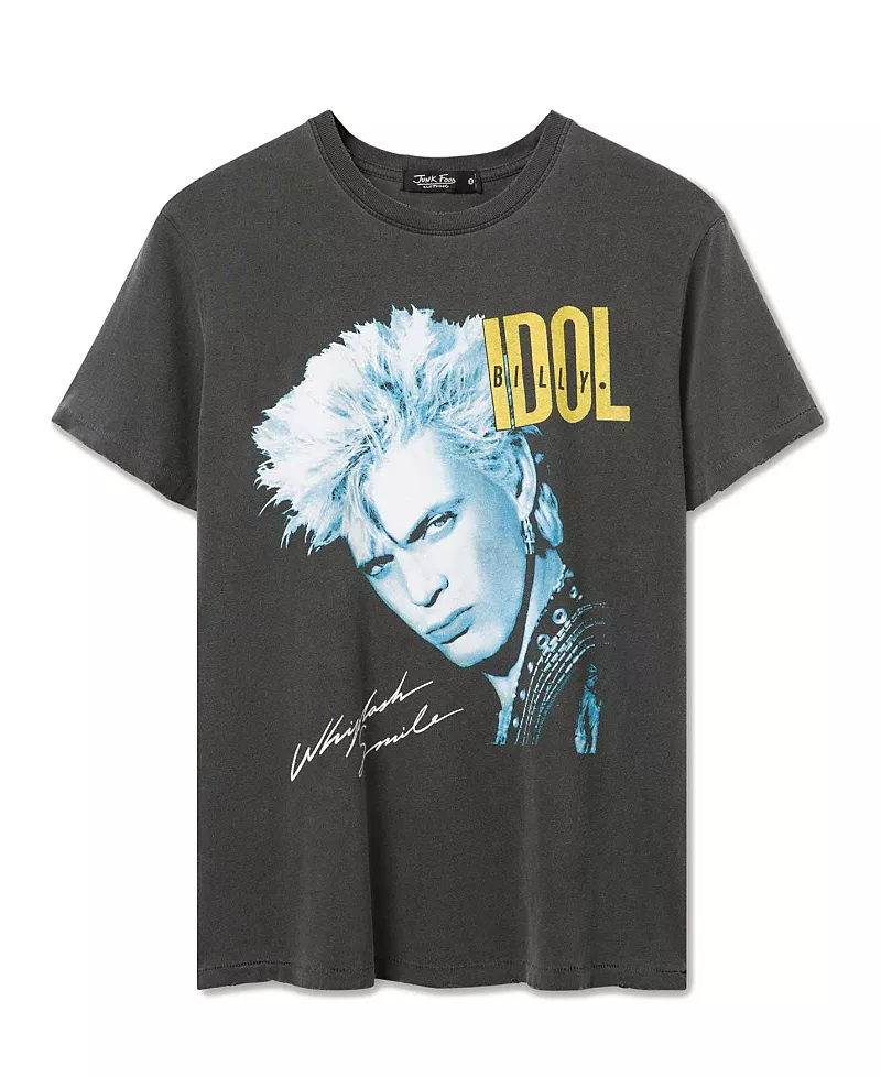 Junk Food Clothing Unisex Billy Idol 1987 North American Tour Vintage Tee