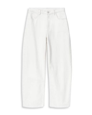 Sadie High Rise Barrel Jeans in Ecru White