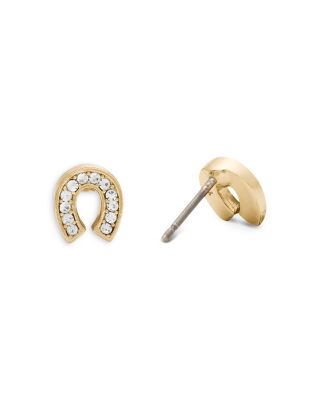 You're A Gem Pav&eacute; Horseshoe Stud Earrings