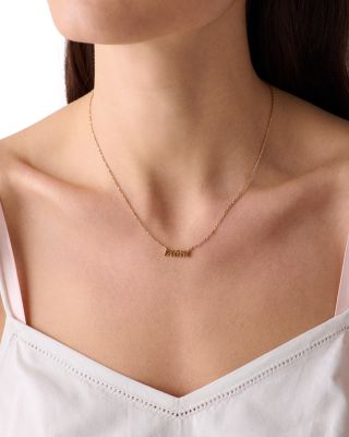 Dear Mom Script Pendant Necklace, 17-20"