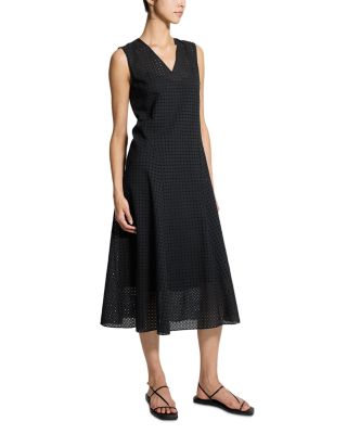 Eyelet Embroidered Midi Dress