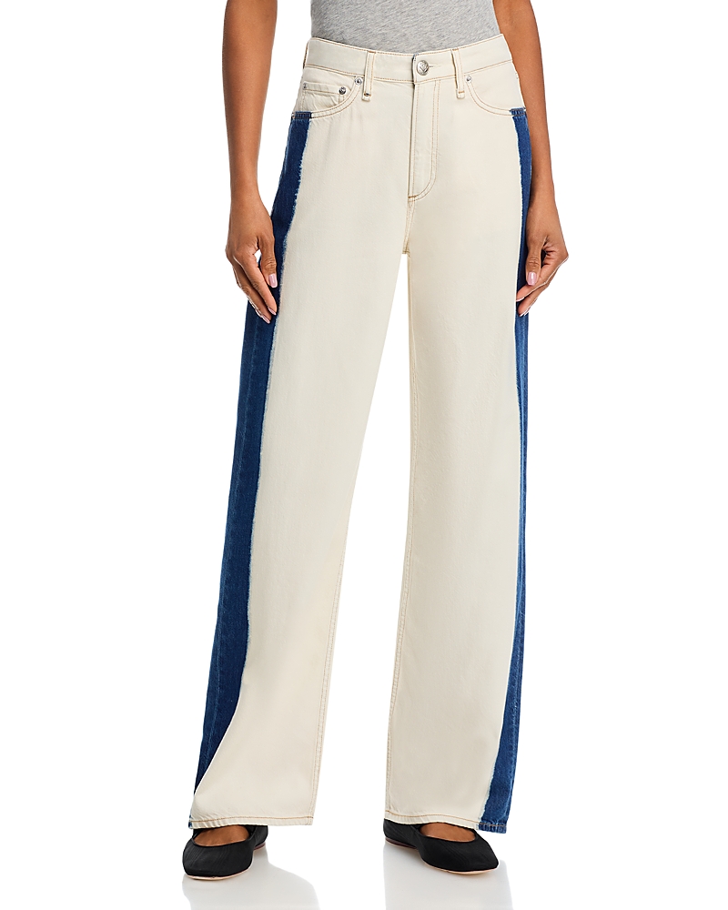 rag & bone Logan Wide Leg Jeans in Dark Bleach