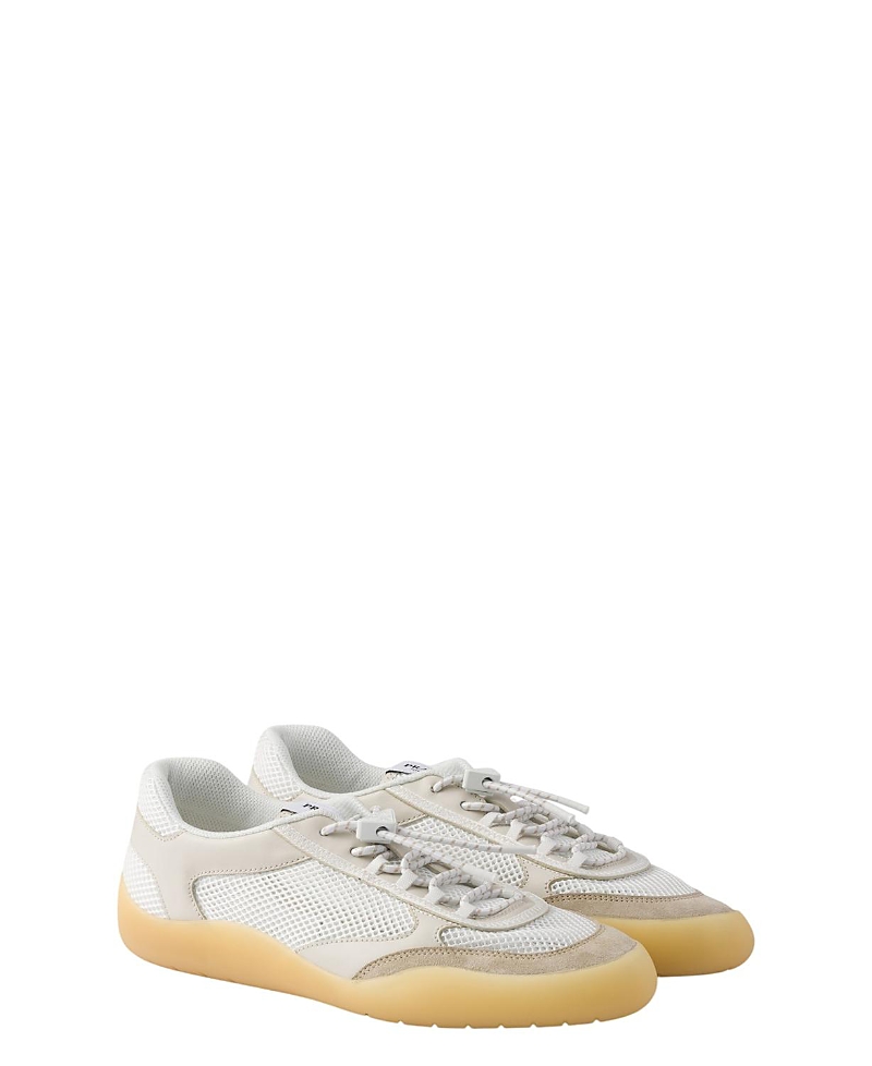 Prada Women's Speedrock Mesh Fabric Sneakers In Neutral