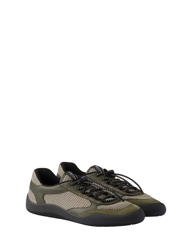 Prada Women's Speedrock Mesh Fabric Sneakers
