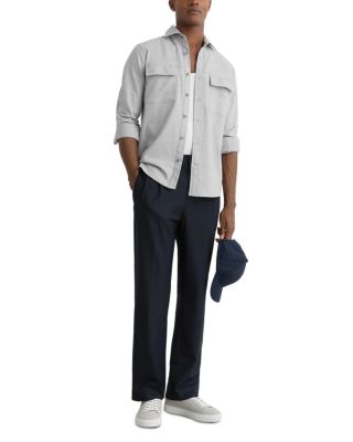 Regular Fit Grey Pocket Shirt