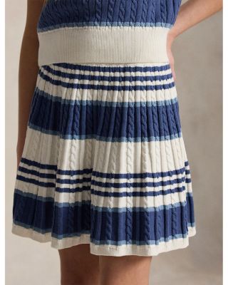 Girls' Striped Cable Sweater & Skirt Set - Big Kid