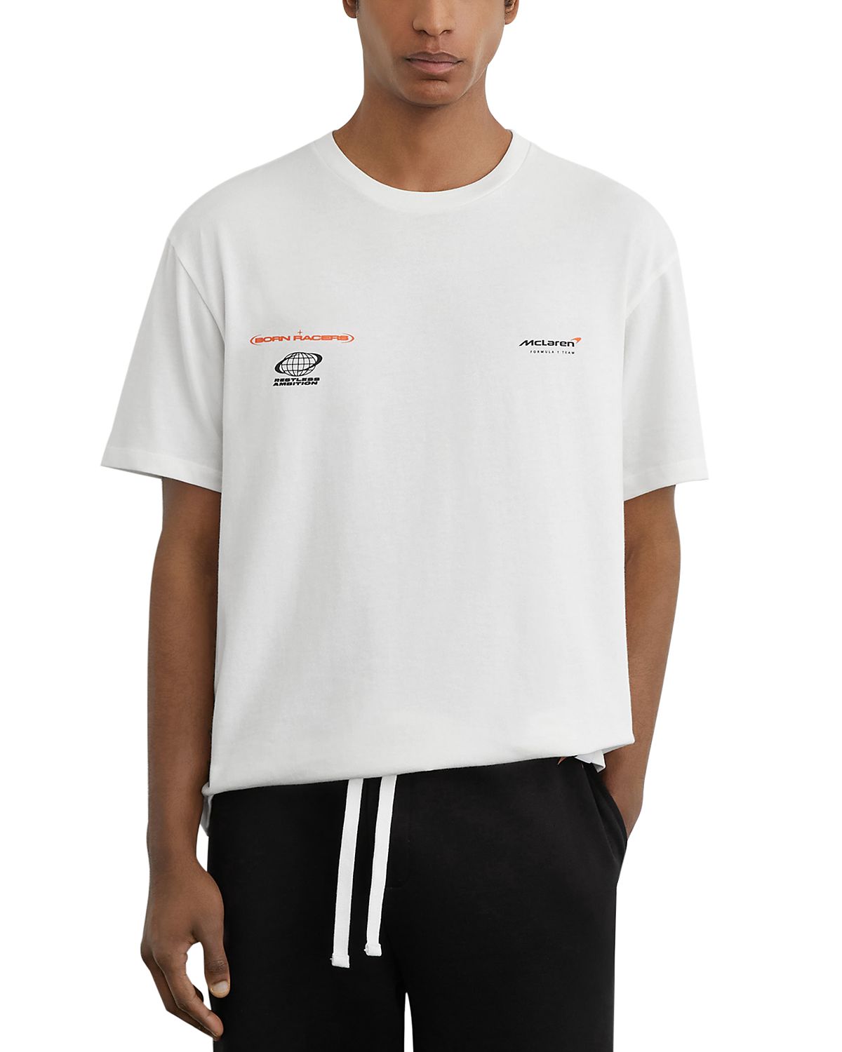 Reiss McLaren Unisex Born Racers Logo Graphic T-Shirt