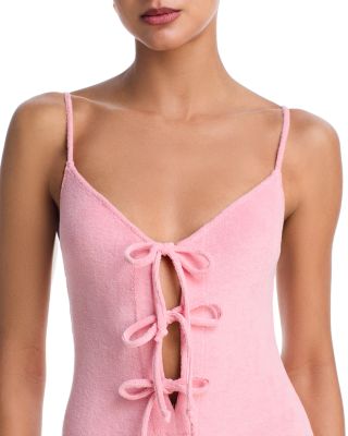 Three Tie Maillot One Piece Swimsuit