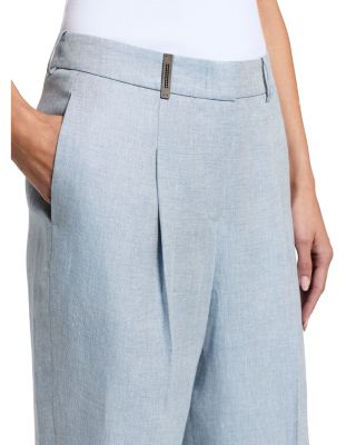 Cropped Darted Trousers