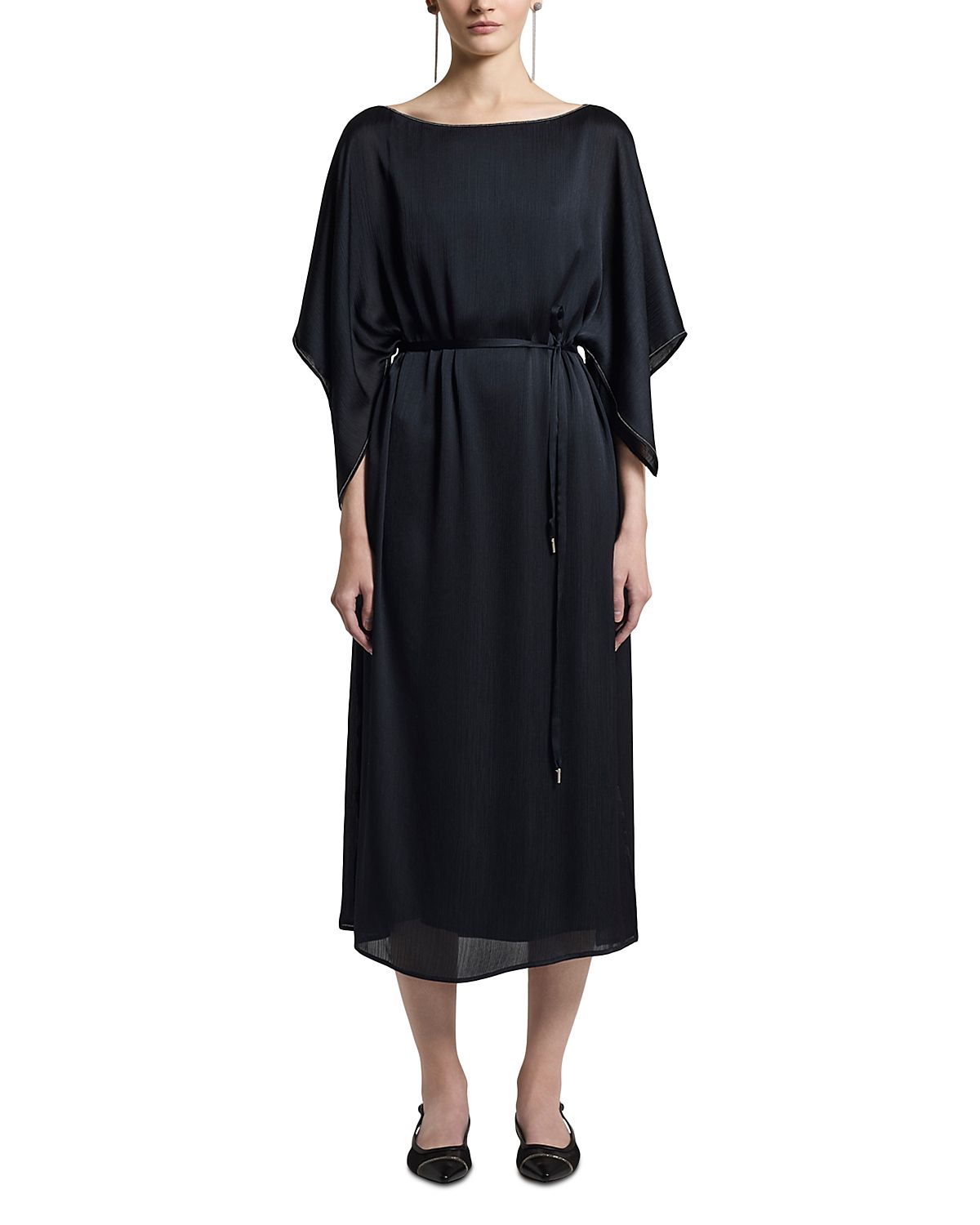 Peserico Boat Neck Midi Dress