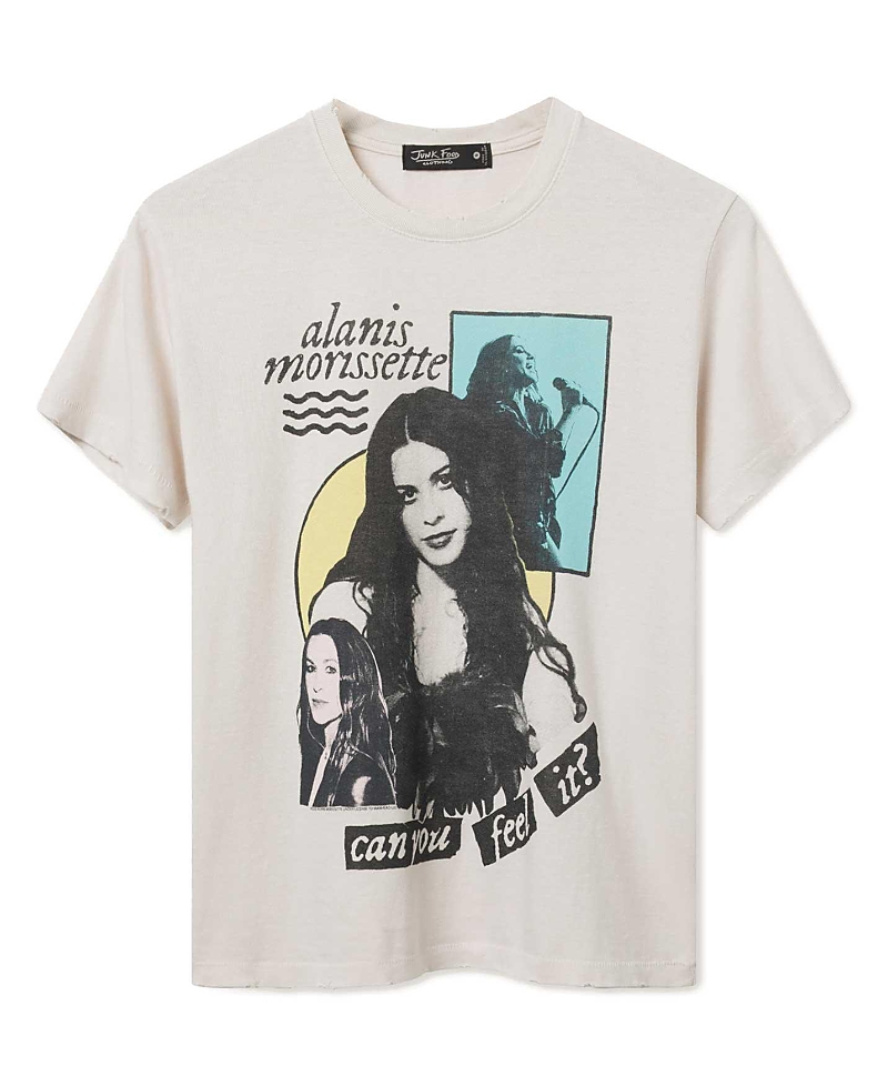 Junk Food Clothing Women's Alanis Morisette Can You Feel It Vintage Tee