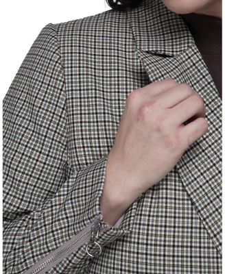  Plus The Empower Zipper Double Breasted Blazer