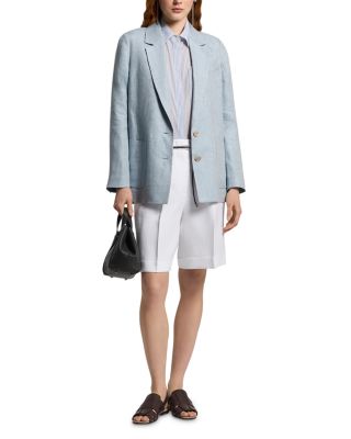 Single Breasted Linen Gabardine Blazer