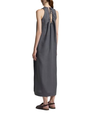 Sleeveless V Neck Long Dress