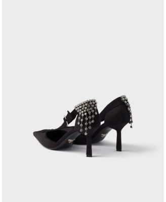 Women's Canvas Pumps with Crystals