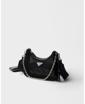 Re-Edition 2005 Mesh and Brushed Leather Bag