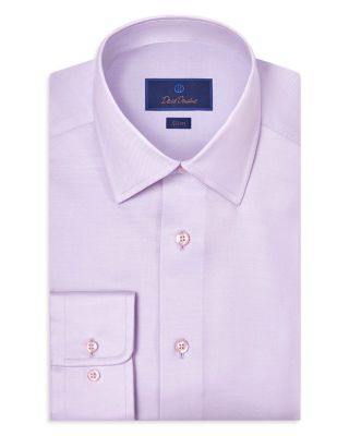 Slim Fit Stretch Twill Solid Dress Shirt