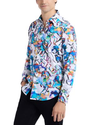 Mane Event Abstract Print Woven Shirt