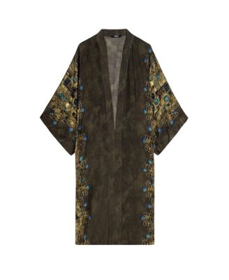  Printed Long Kimono