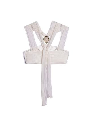  Strapless Draped Bustier Top