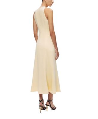  Sleeveless Button-Front Midi Dress