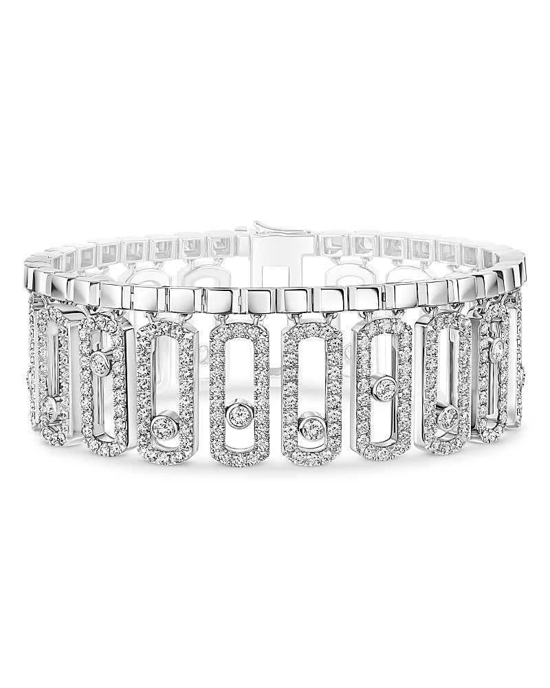 Messika 18K White Gold Move Iconica Diamond Openwork Link Bracelet