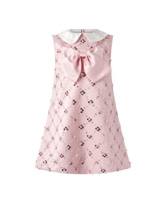  Girls' Peter Pan Collar Sequin Party Dress - Little Kid, Big Kid