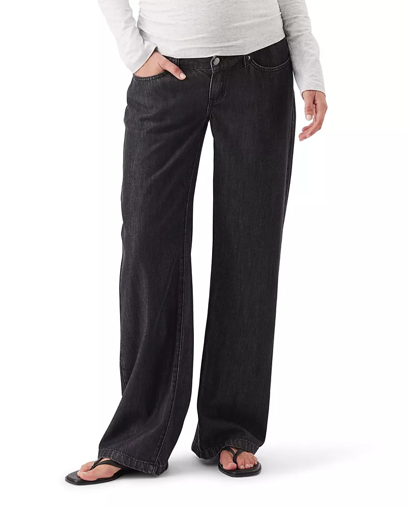 Ripe Maternity Billie Elastic Waist Jean in Black