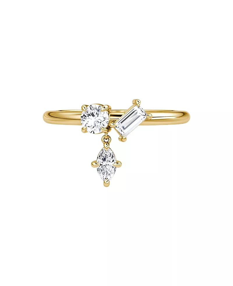 Vrai Falling Star Ring in 14K Yellow Gold, 0.36ctw Lab Grown Diamonds