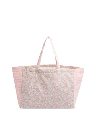 Large Printed Cotton Everything Tote Bag