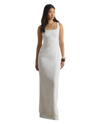 Twist Back Crepe Sleeveless Gown