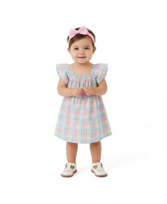  Girls' Plaid Dress Set - Baby