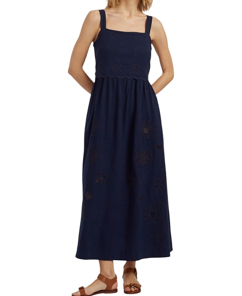 Chinti & Parker Women's Sienna Linen-Blend Broderie Summer Dress