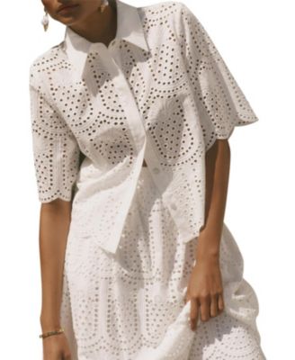  Women's Cotton Broderie Shirt