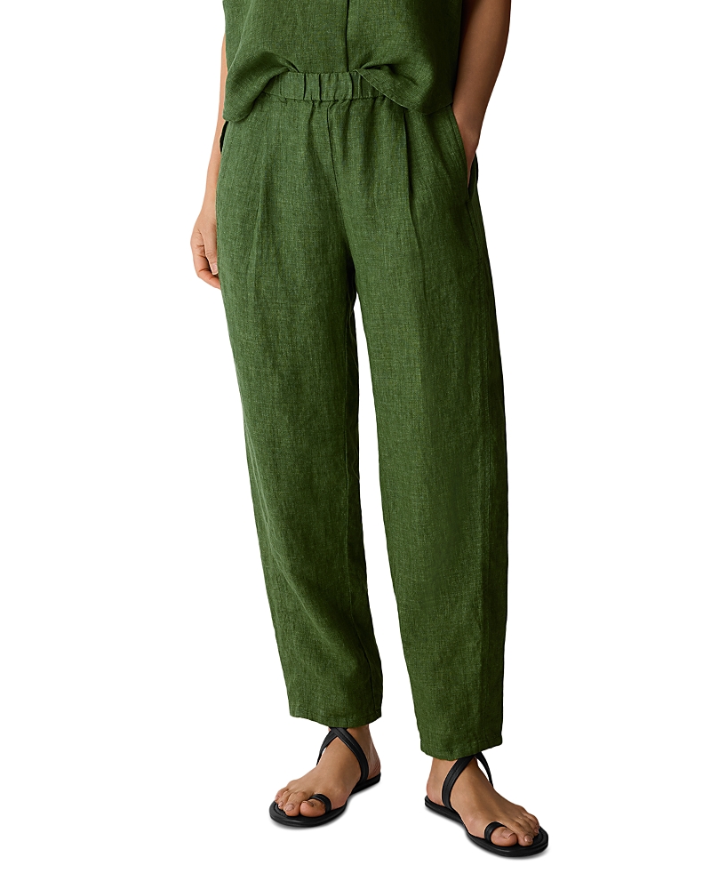 Eileen Fisher Linen Ankle Pleated Lantern Pants