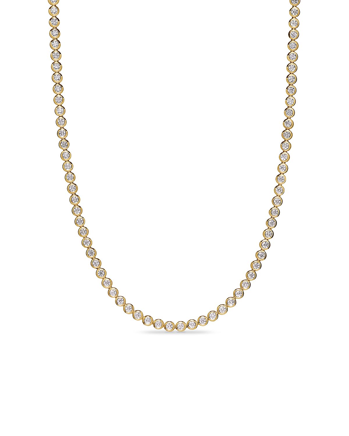 Bezel Set Tennis Necklace