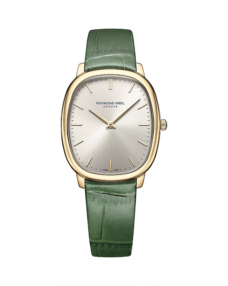 Raymond Weil Toccata Heritage Quartz Leather Strap Watch, 31mm x 36mm