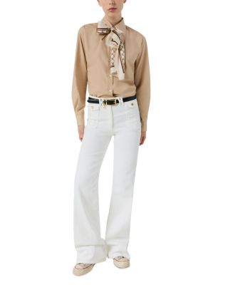 High Rise Flare Jeans in Optic White