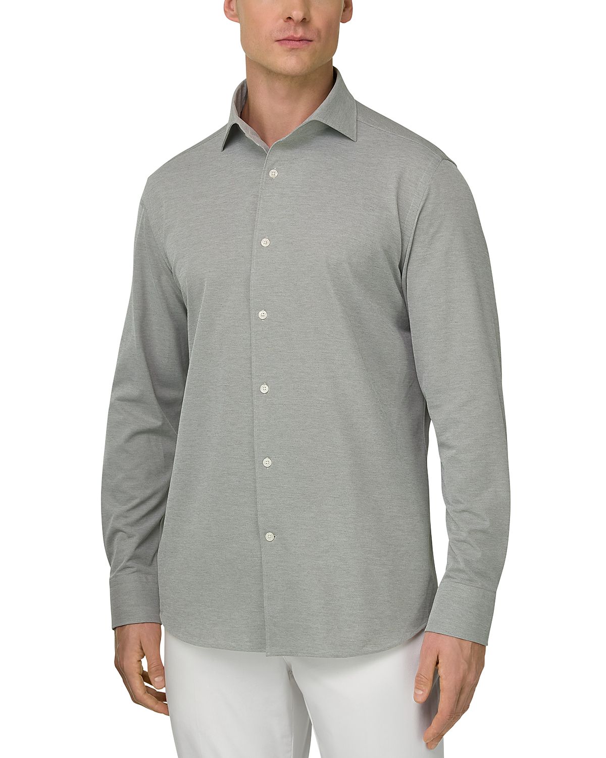 Boggi Milano Regular Fit Japanese Jersey Shirt