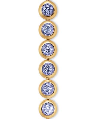 Bezel Set Tennis Bracelet in 18K Yellow Gold, 4.7mm