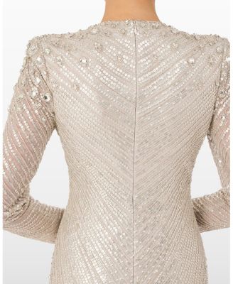  Eve Sequin-Embellished V-neck Dress