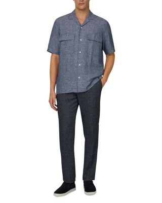 Camp Collar Linen Denim Shirt