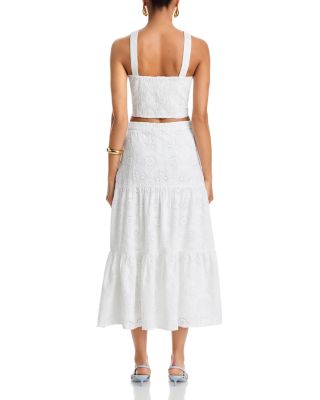 Svea Eyelet Flared Skirt