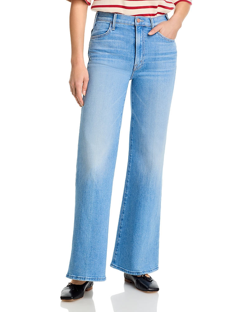Mother The Hustler Roller Sneak High Rise Jeans in Room Service