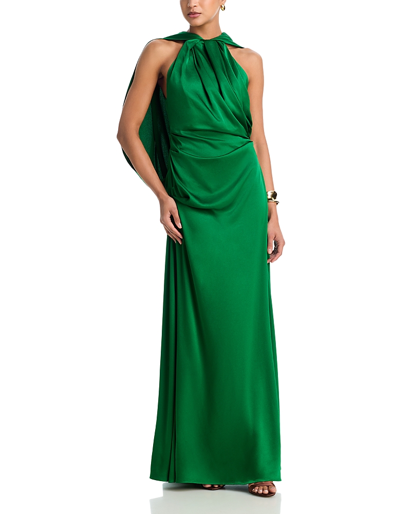 Rachel Gilbert Hallie Draped Cape Gown
