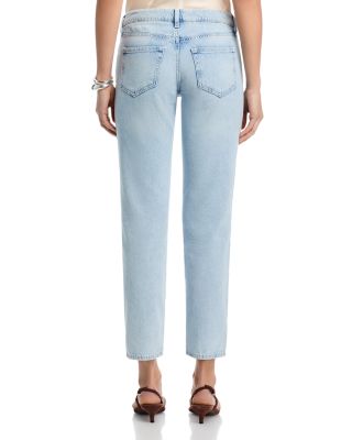 Nevia Low Rise Slouch Straight Leg Jeans in Lago Descruct